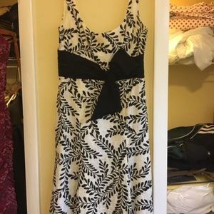 Black and white floral dress